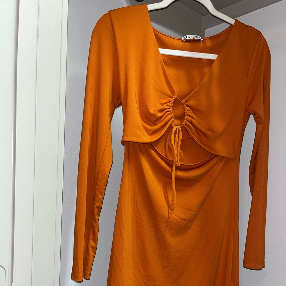 Zara dress, orange, never worn